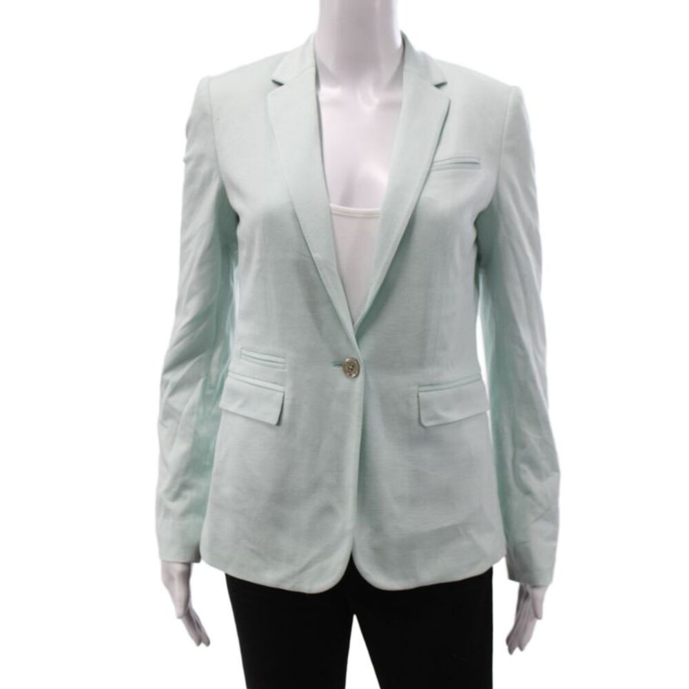 Massimo Dutti Womens Cotton Blend Silk Interior Teal Size 30